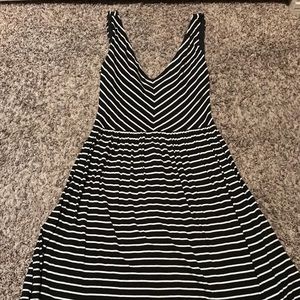 Loft, soft cotton, peek-a-boo back dress